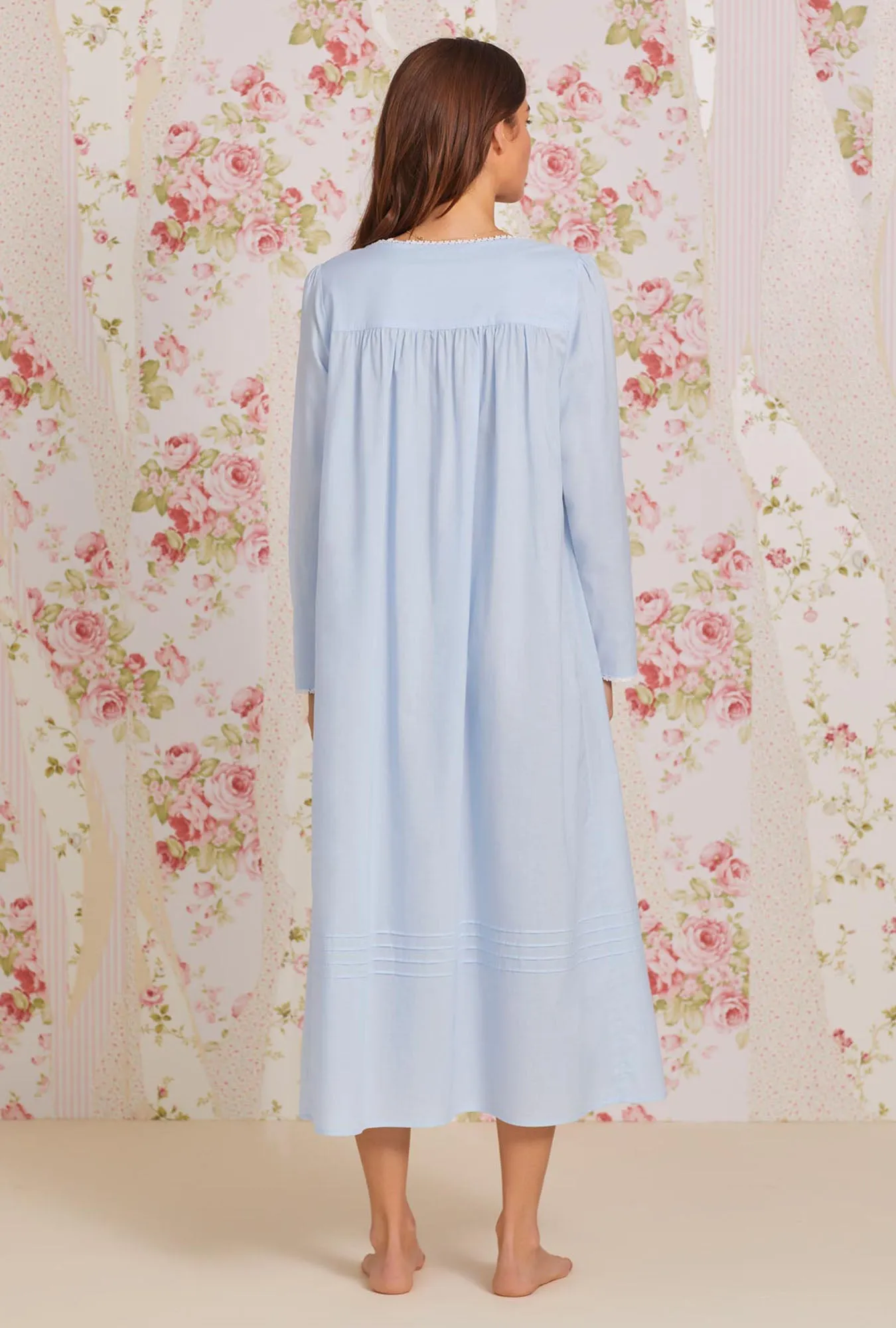 Poetic Long Sleeve Nightgown - Blue