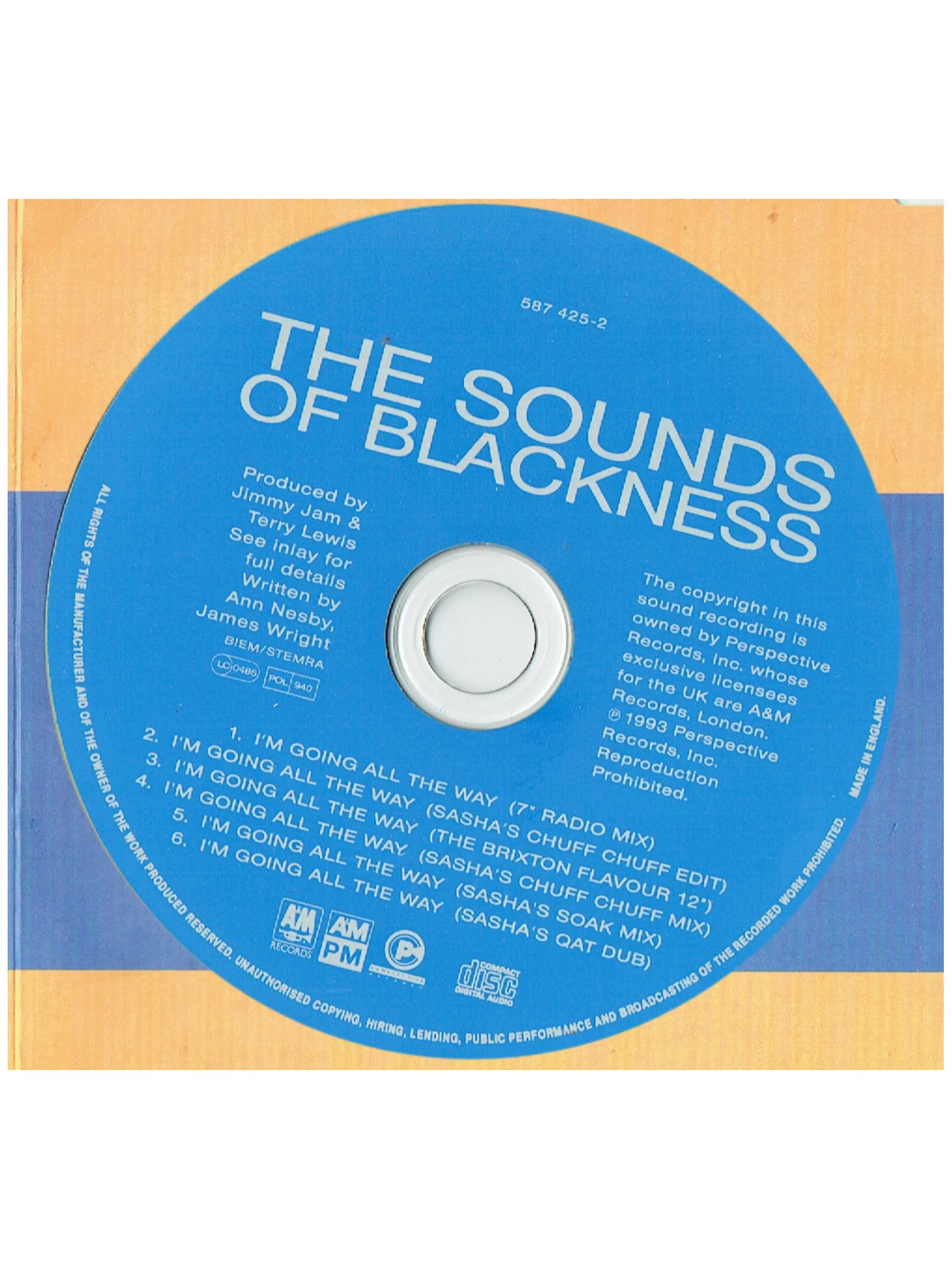 Prince – Sounds Of Blackness I'm Going All The Way CD Single 1993 UK Release Prince Jam & Lewis