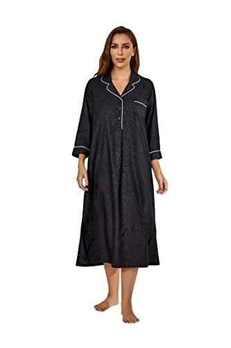 Richie House Women's Nightshirt Cotton Nightgown Sleepwear Pajama Dress RHW4059