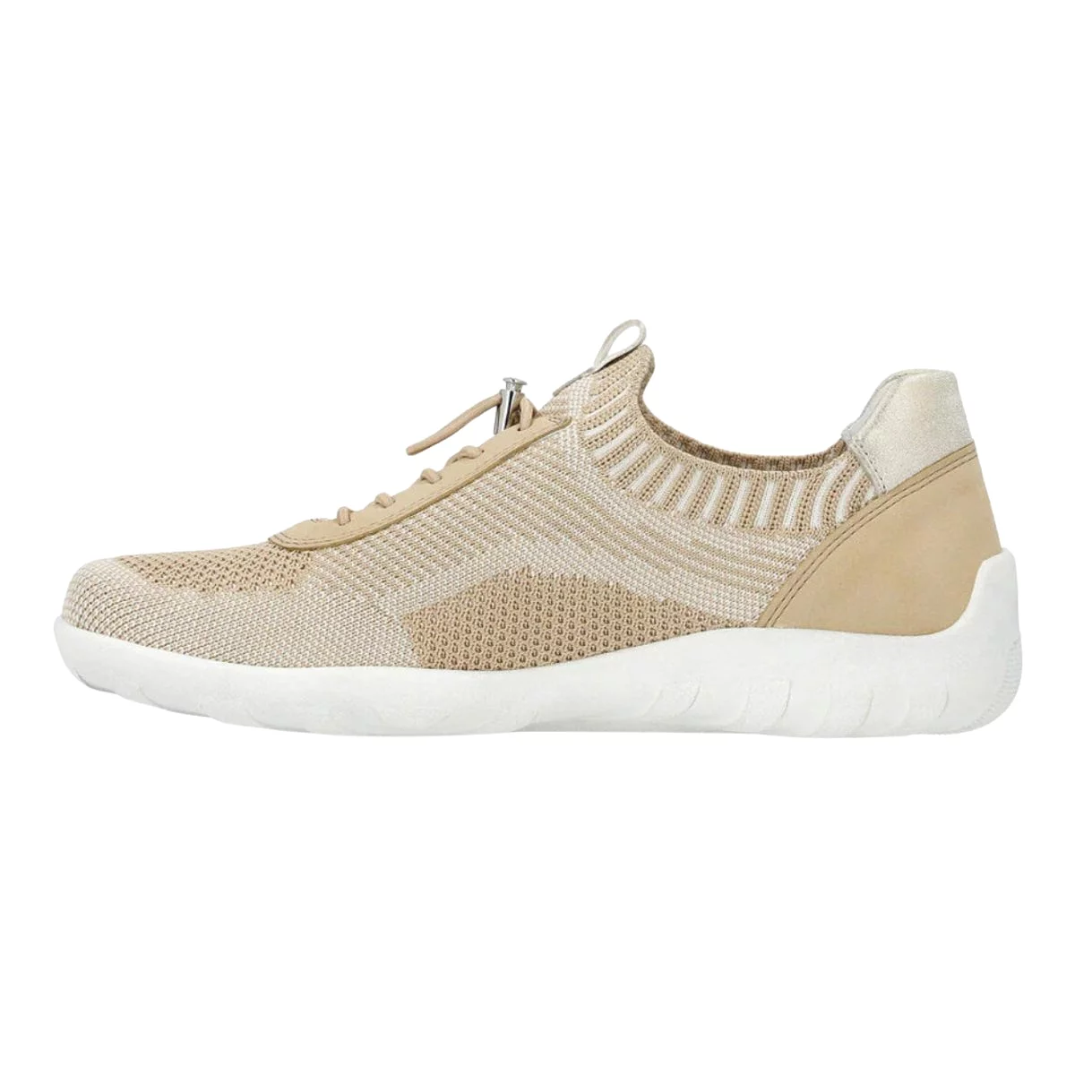 Rieker Women's R3518-20 Liv Corduroy-Vanilla/Tan/Bone Mesh