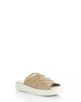 RISED TAN Slip-on Sandals