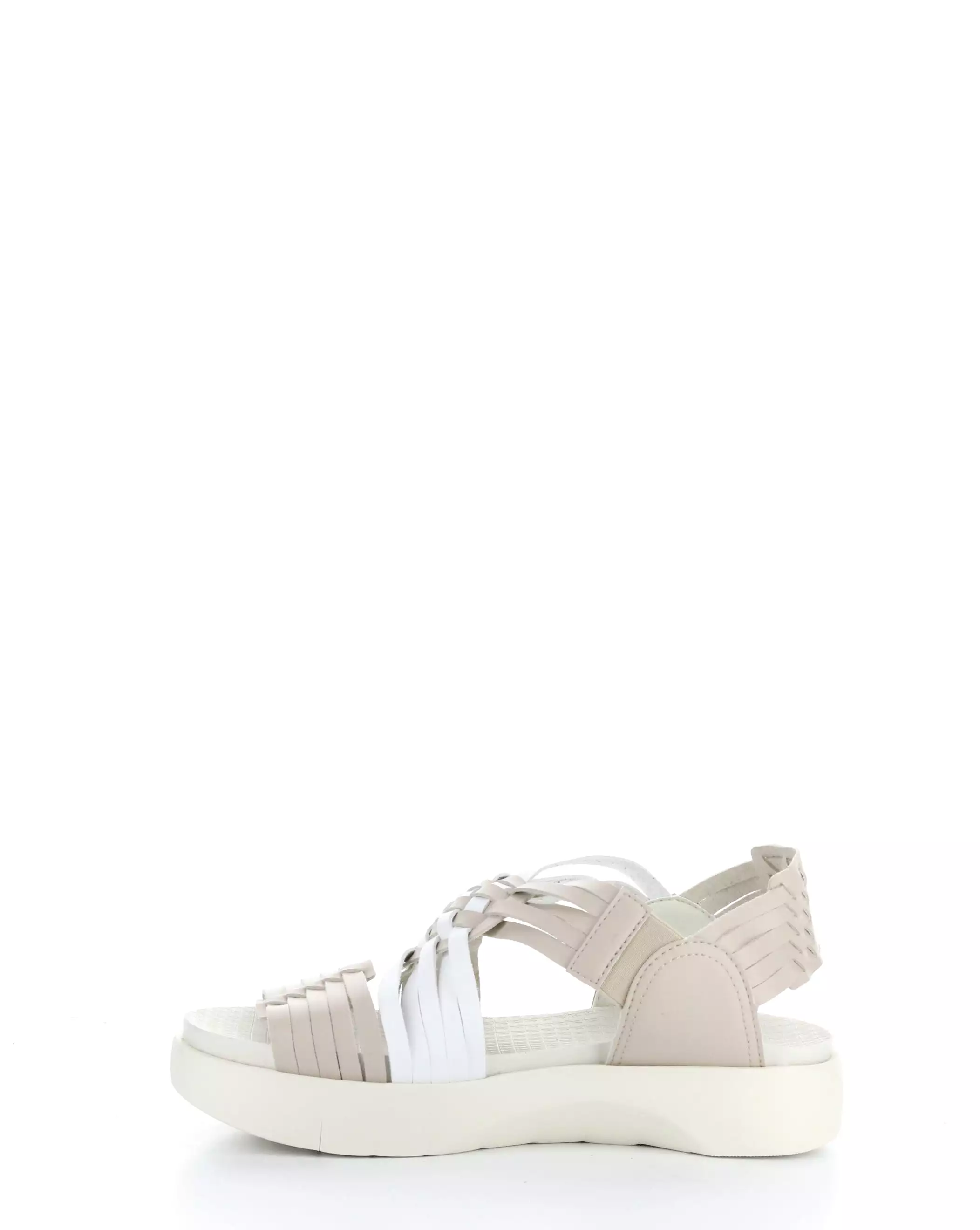 RIZER BEIGE/WHITE Round Toe Sandals