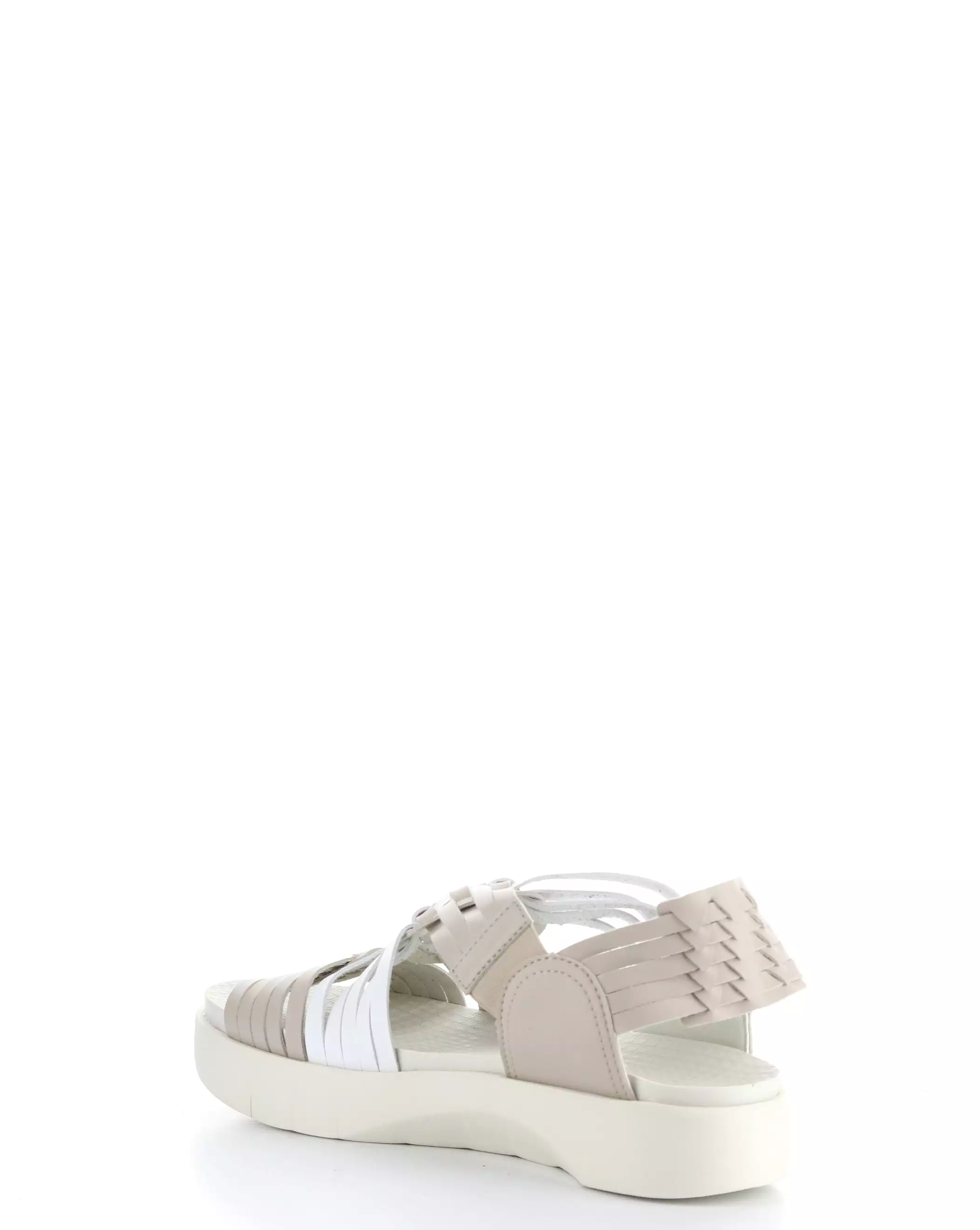 RIZER BEIGE/WHITE Round Toe Sandals