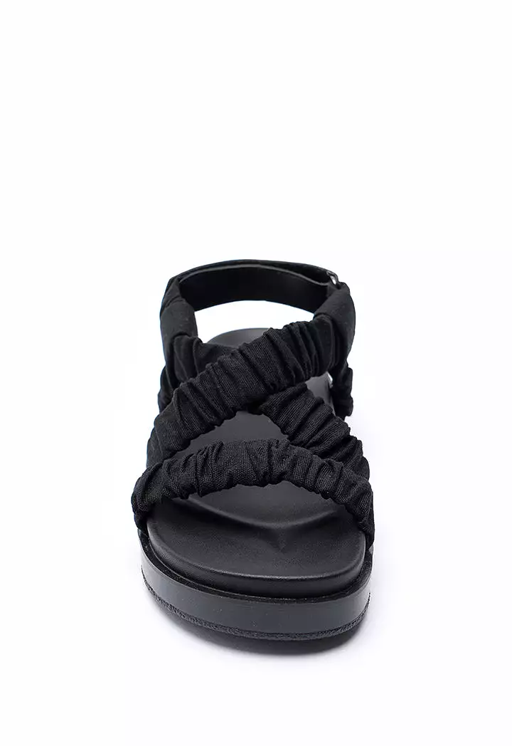 Ruched Criss-Cross Sneaker Sandals