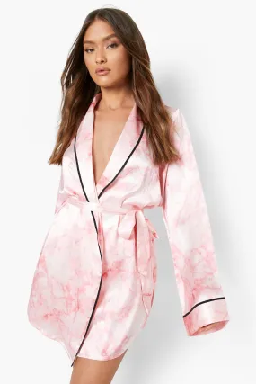 Satin Marble Robe