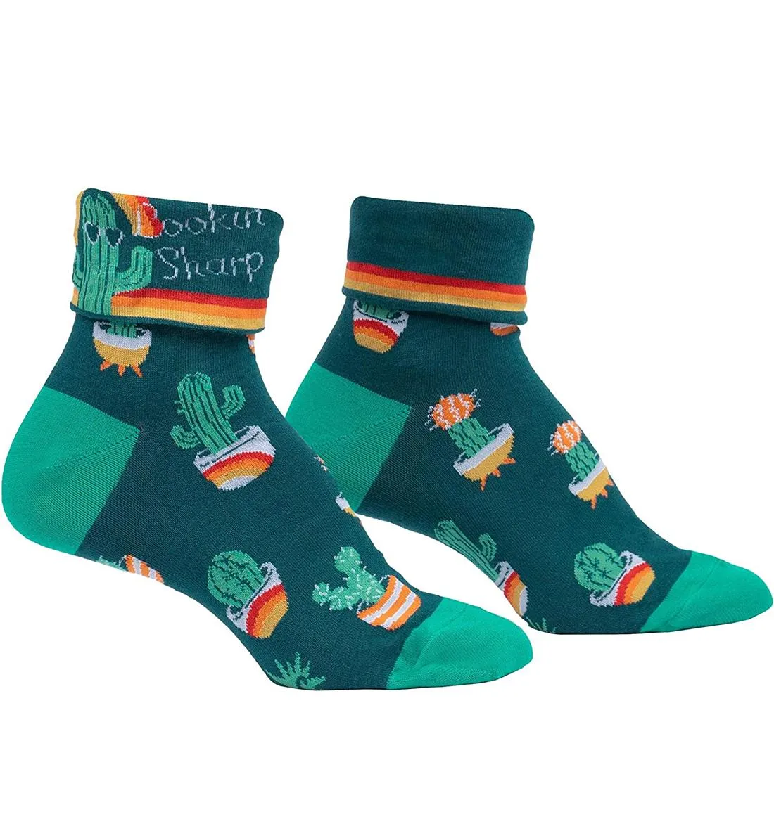 SOCK it to me 2-Way Turn Cuff Crew Socks - Lookin' Sharp