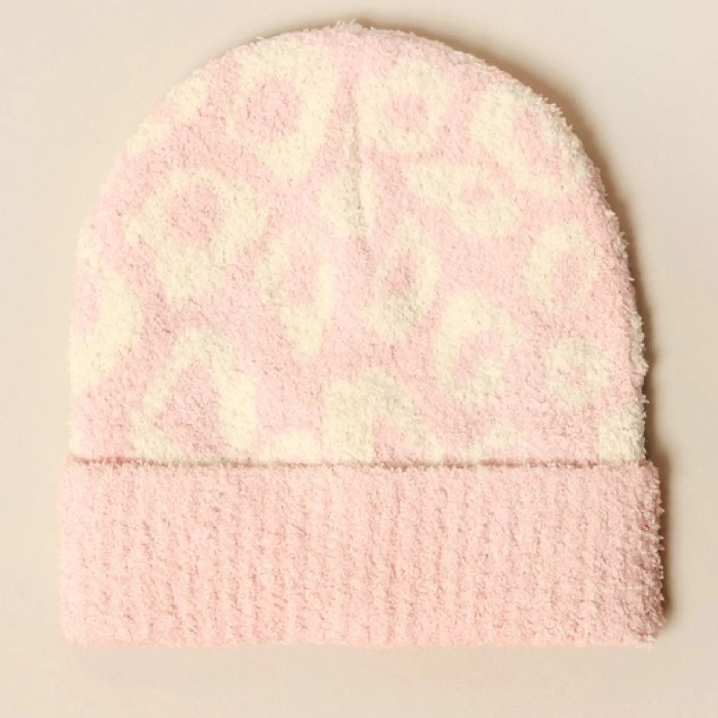 Softest Kids Leopard Beanie Pink