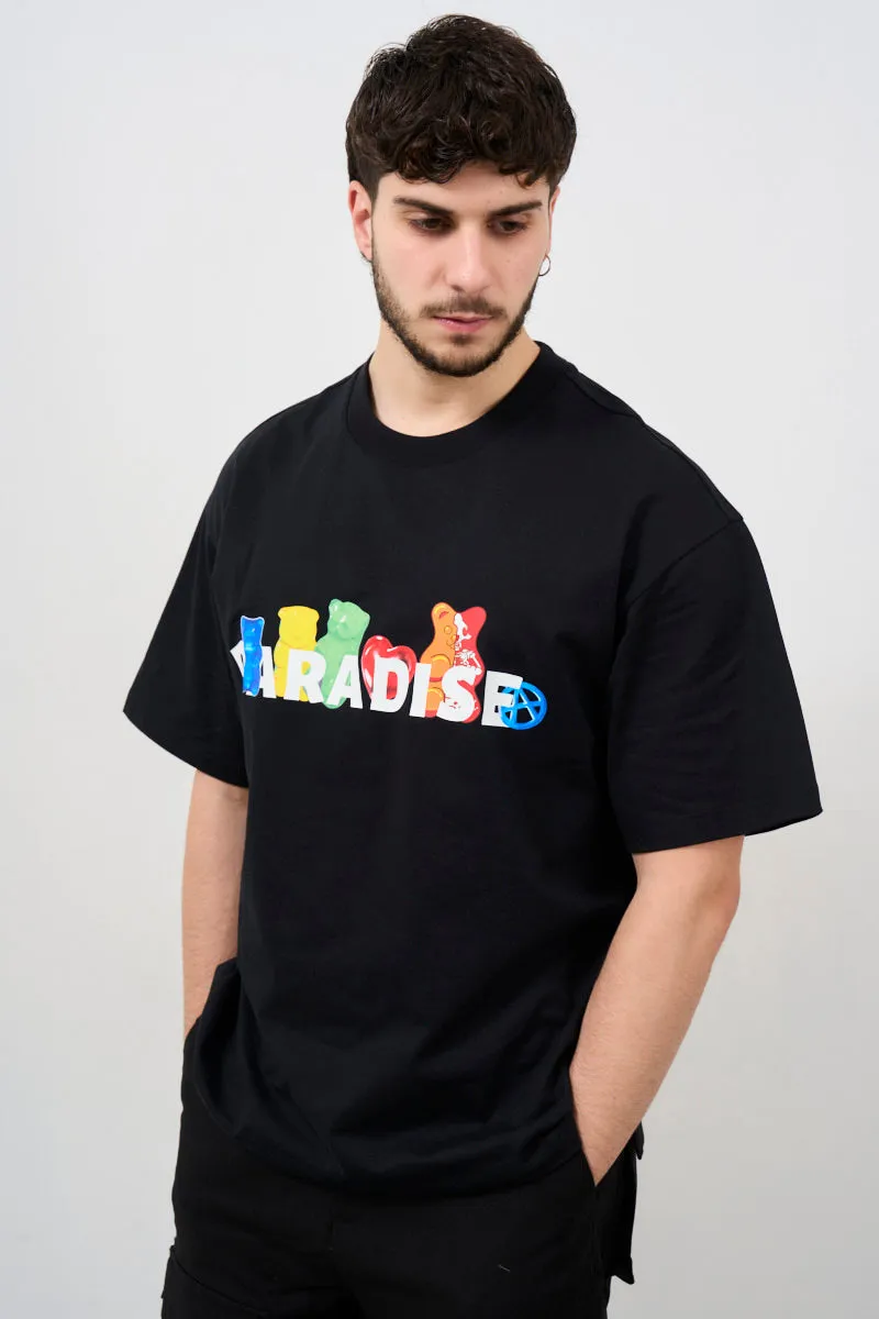 T-shirt uomo Paradise in cotone con stampa