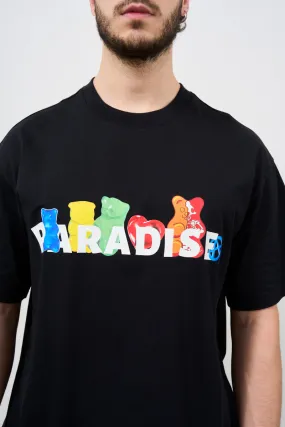 T-shirt uomo Paradise in cotone con stampa