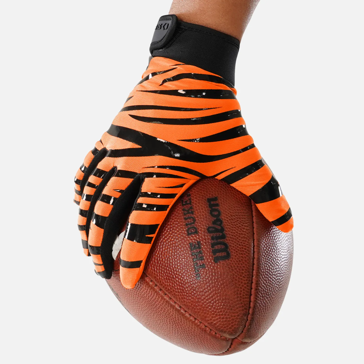 Tiger Stripes Sticky Football Receiver Gloves