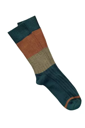 Tightology - Chunky Rib Merino Wool Socks - Green - One Size