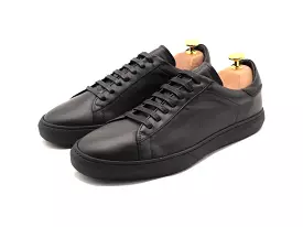 Tomlins Men's Calf Leather Low Top Sneakers - Black