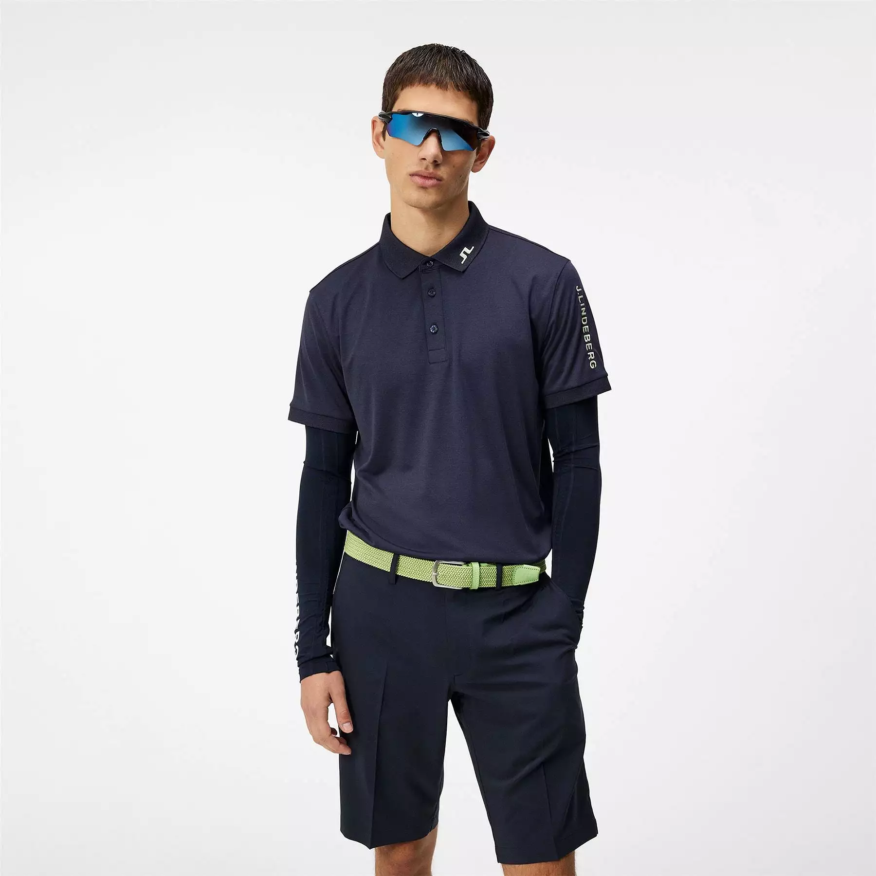 Tour Tech Slim Fit TX Jersey Polo Navy Melange - SS24