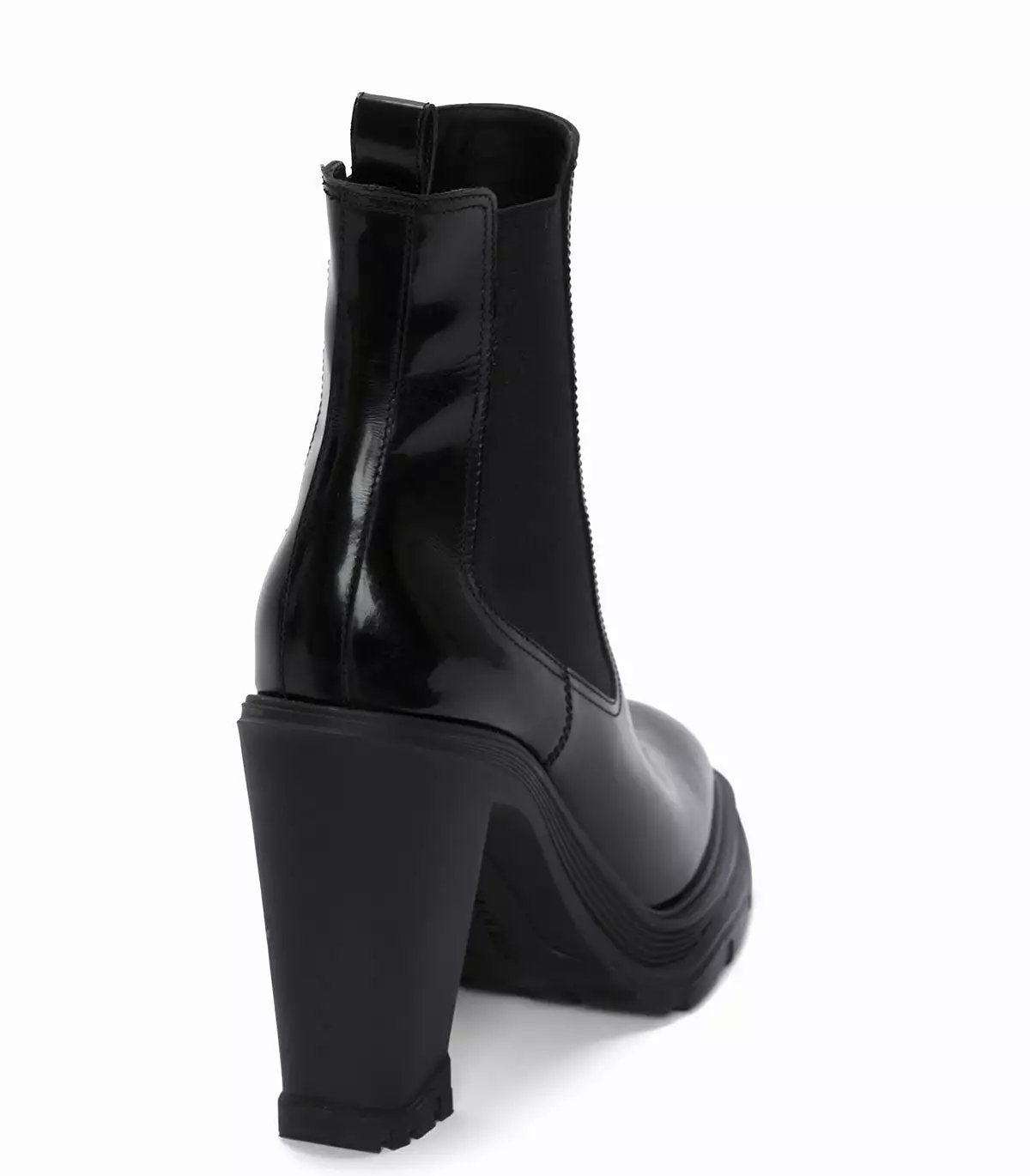 Tread Heel Chelsea Boots, Black