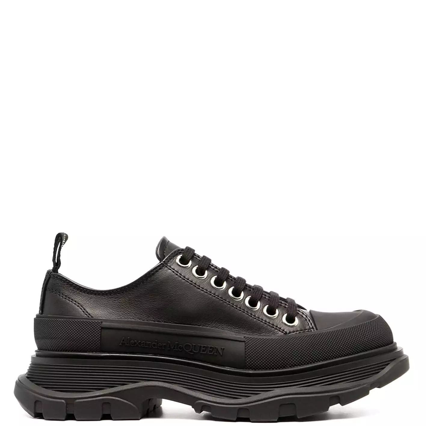 Tread Slick Leather Sneaker, Black