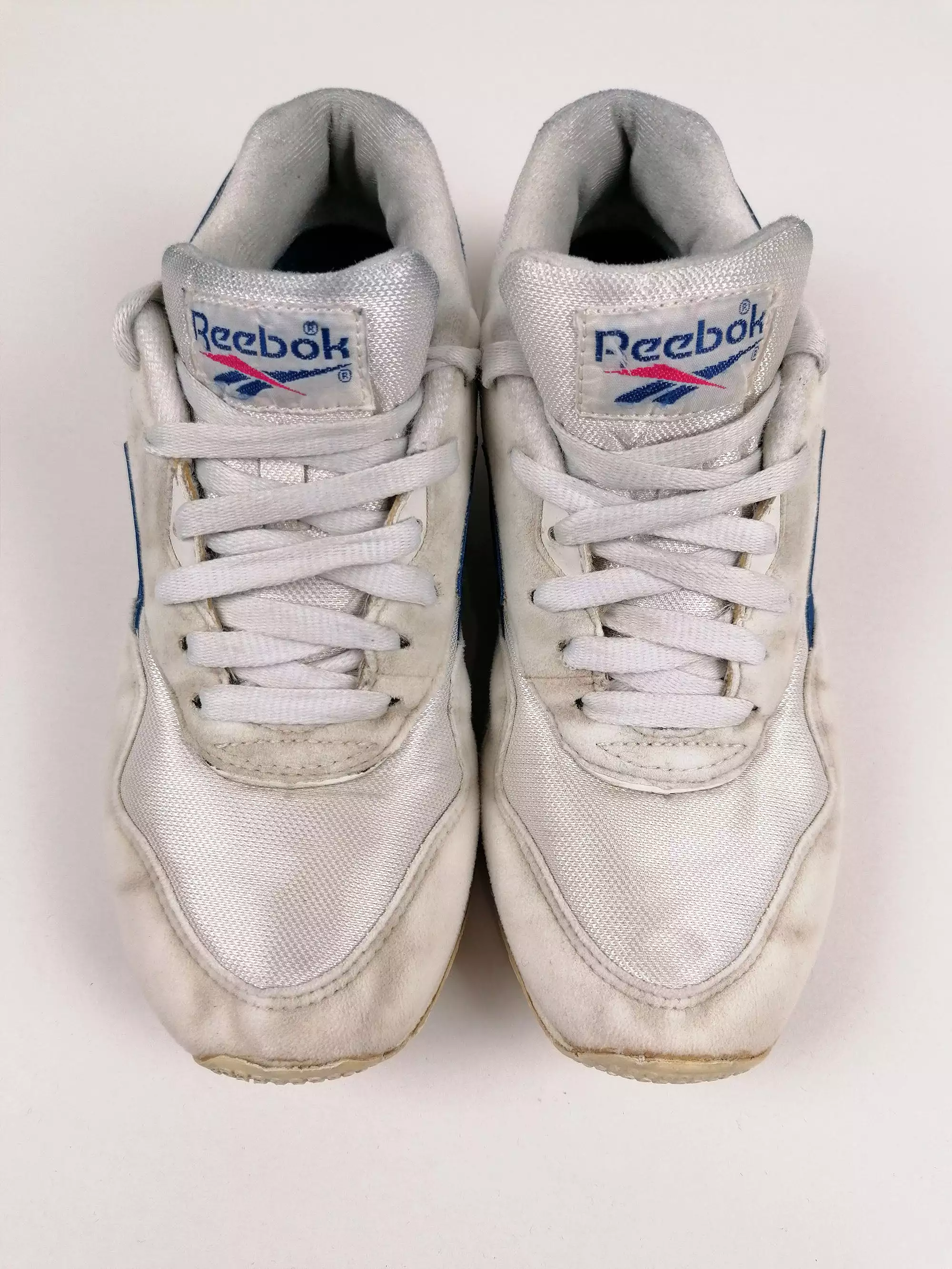 Vintage 90's REEBOK Classic Retro Sneakers White Nylon Trainers Women - size EU 37.5 / UK 4.5 / us 6.5