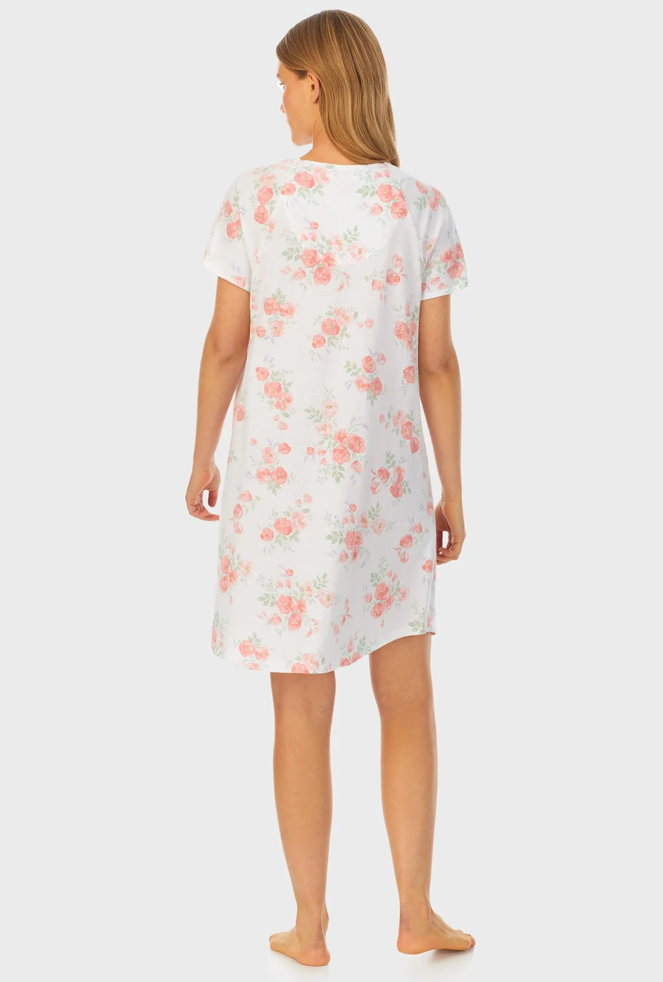 Watercolor Fleur Cotton Short Nightgown