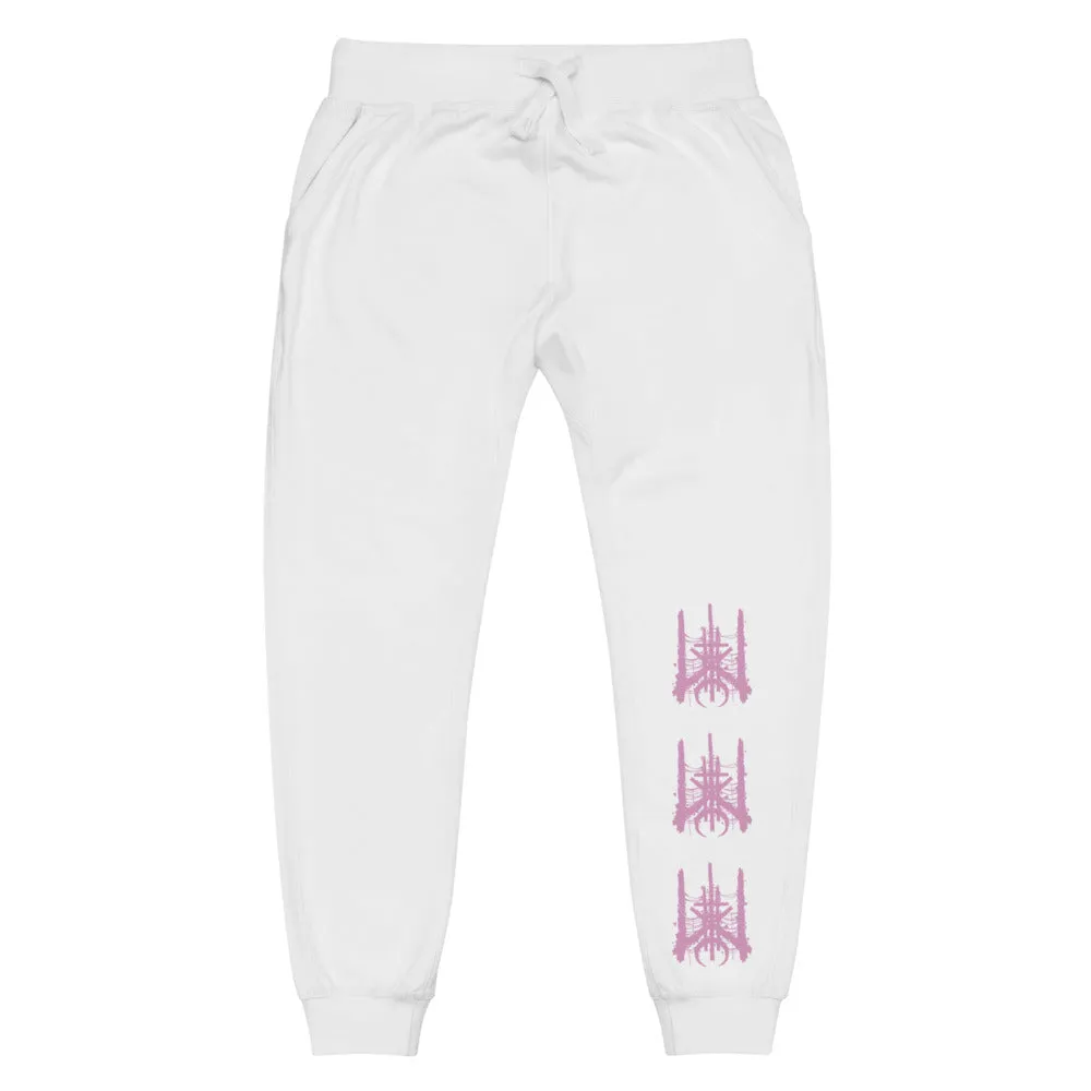 WIDOW SIGIL WHITE FLEECE UNISEX JOGGERS