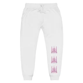 WIDOW SIGIL WHITE FLEECE UNISEX JOGGERS