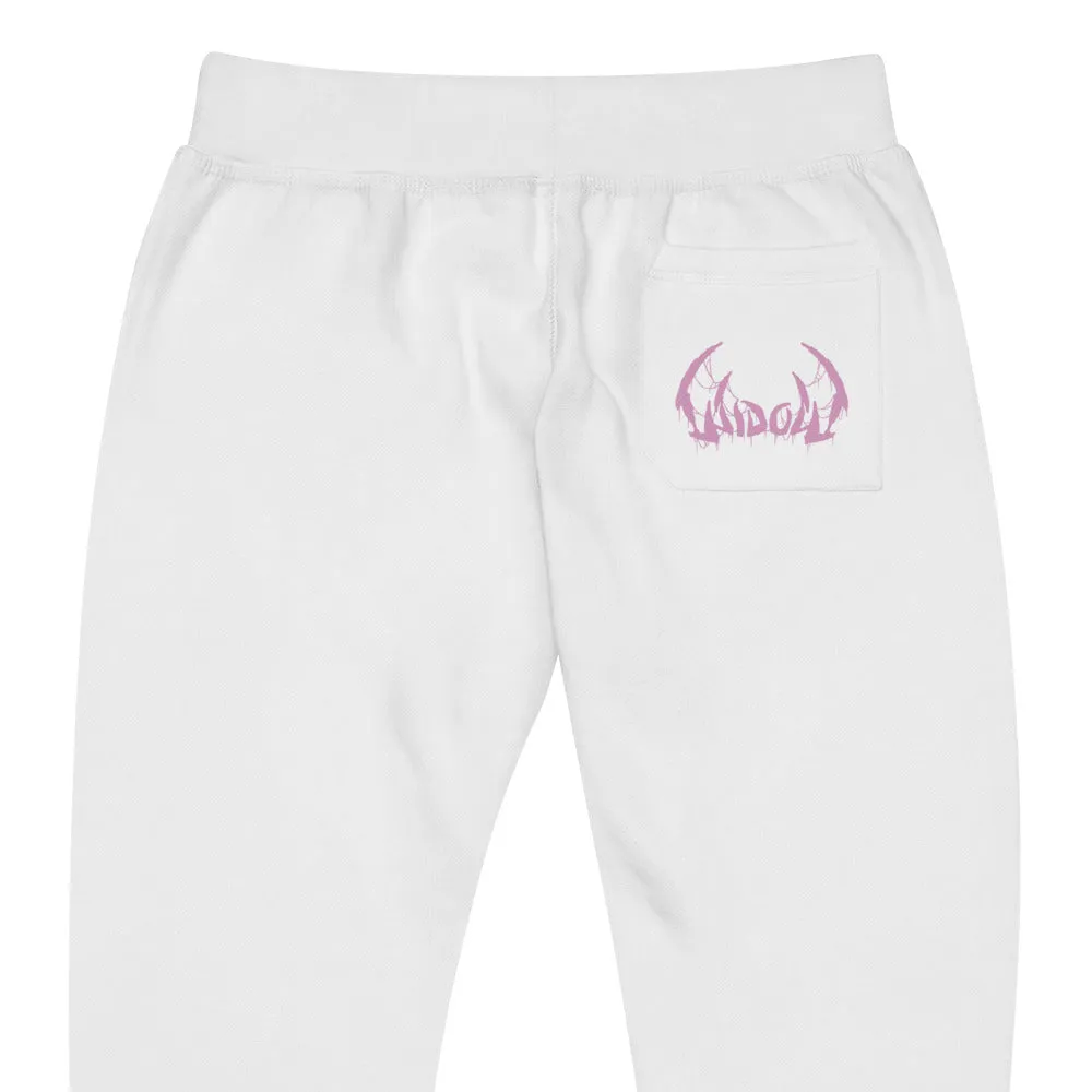 WIDOW SIGIL WHITE FLEECE UNISEX JOGGERS