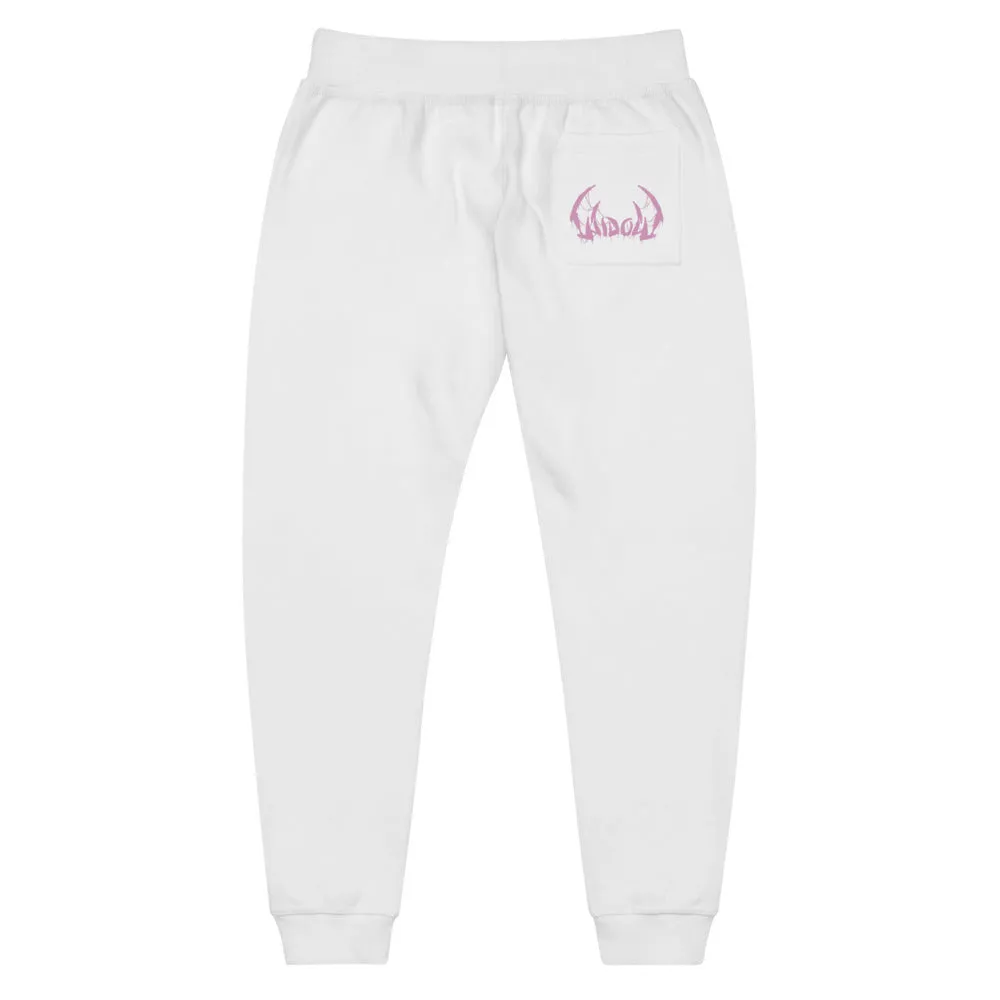 WIDOW SIGIL WHITE FLEECE UNISEX JOGGERS