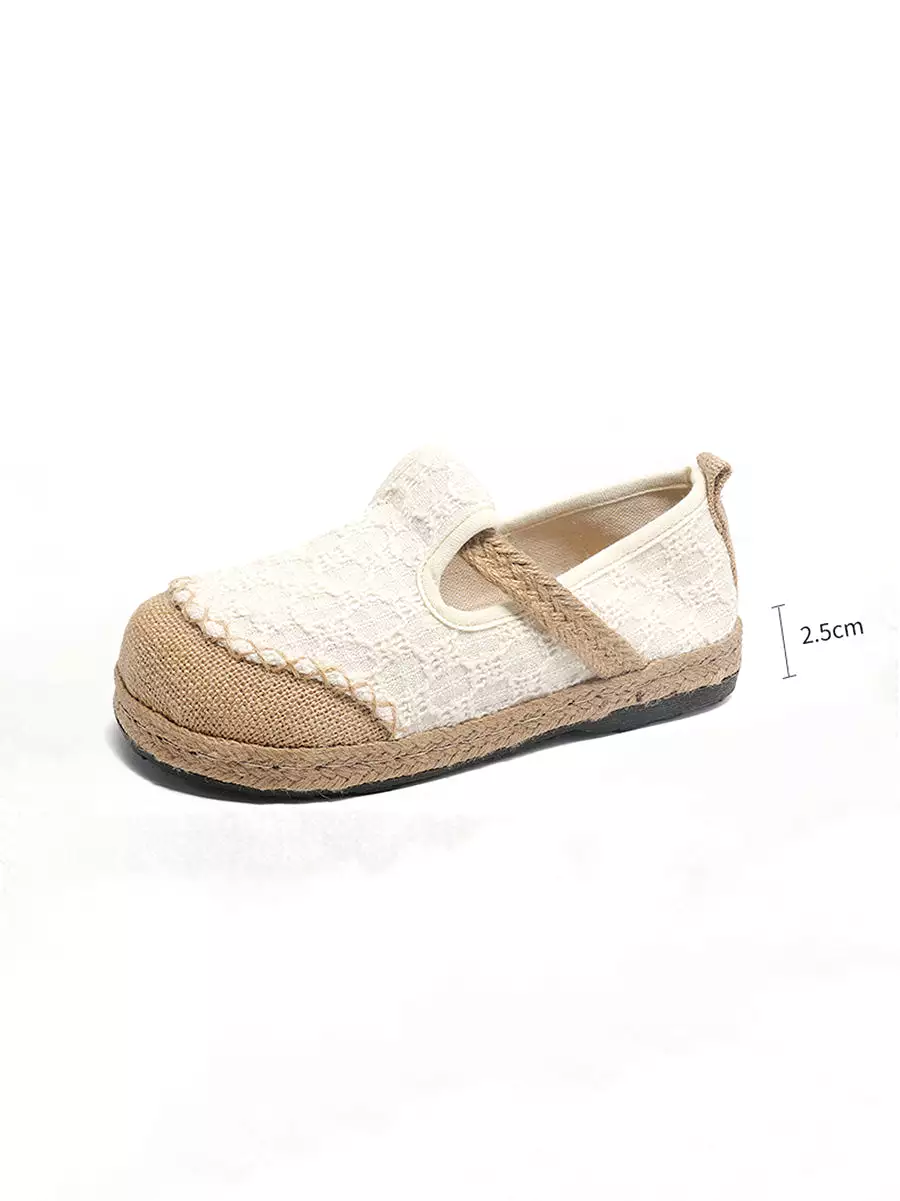 Women Ethnic Summer Linen Cotton Flat Shoes KL1035