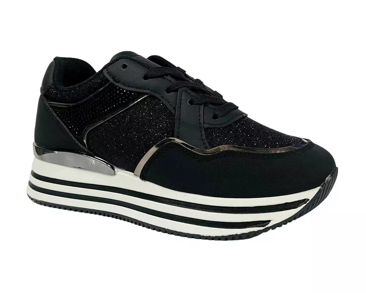 Women's Chunky Sole Casual Lace Up Trainers