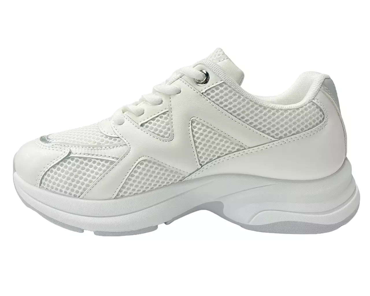 Women's Chunky Sole Mesh Lace Up Trainers