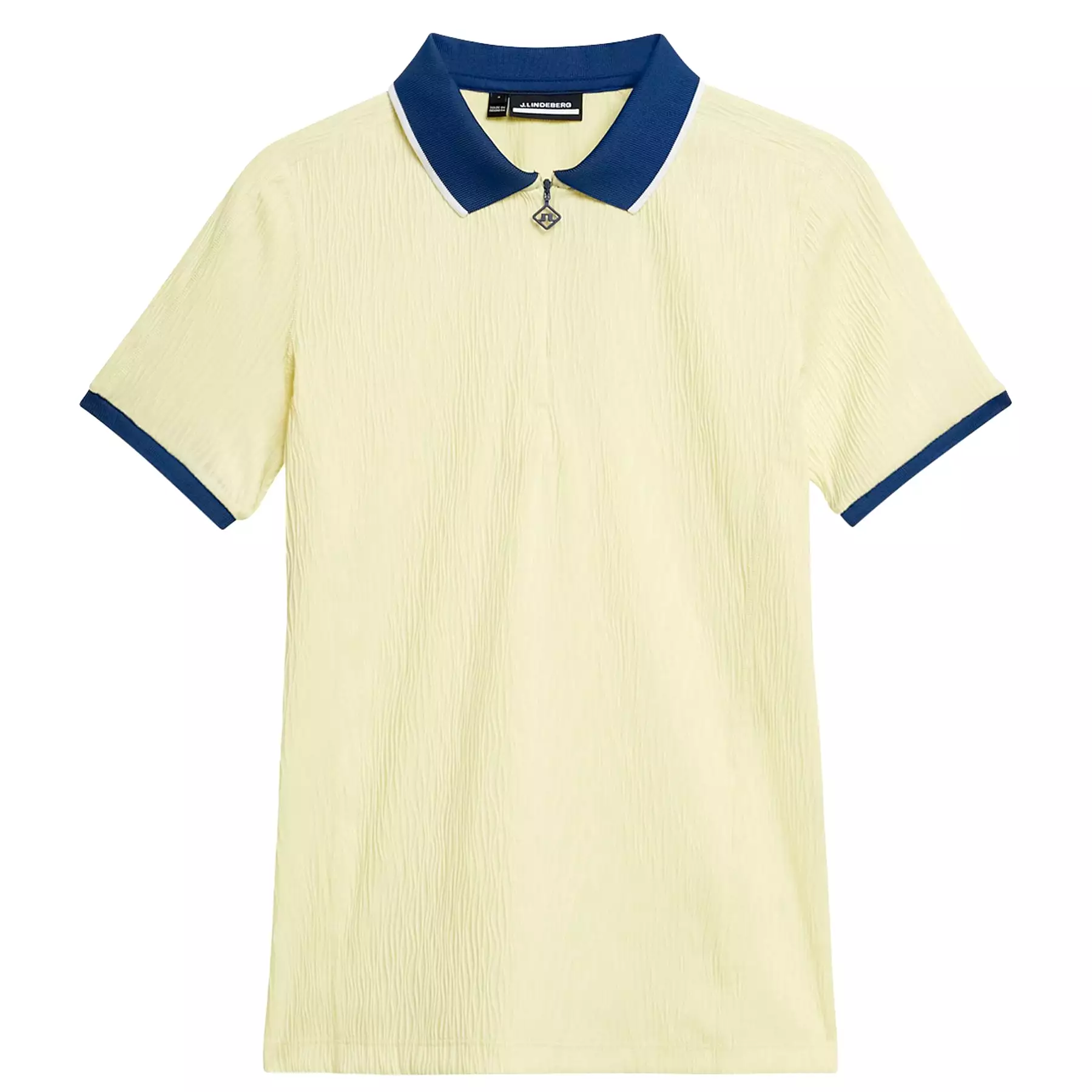 Womens Izara Wave Rib Jersey Polo Wax Yellow - SS24