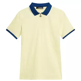 Womens Izara Wave Rib Jersey Polo Wax Yellow - SS24