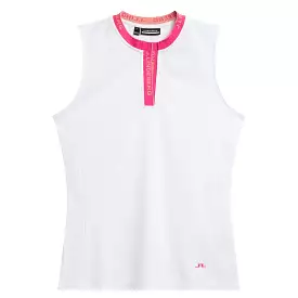 Womens Leya Sleeveless TX Jersey Polo White - SS24