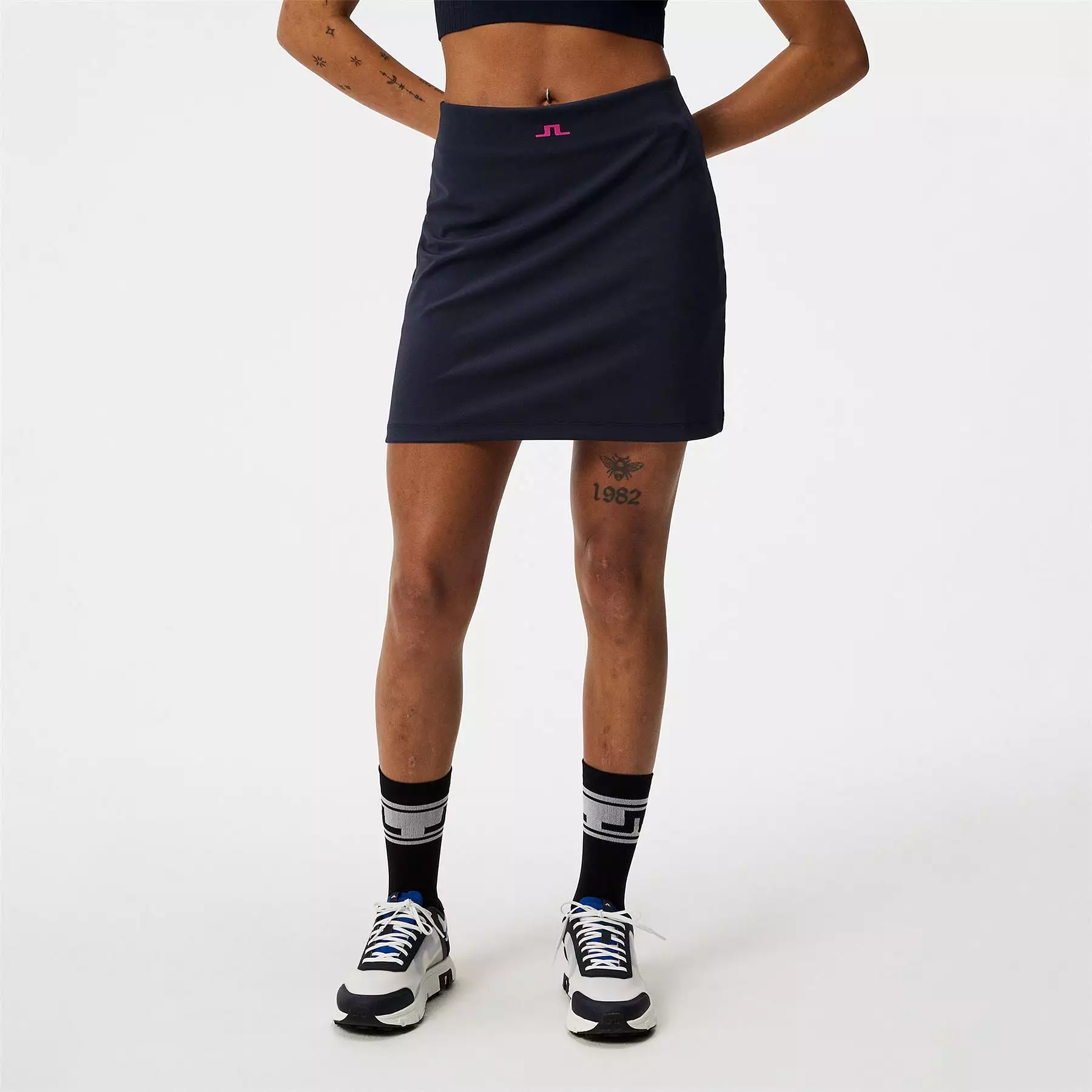 Womens Raphaela Soft Sculpt Jersey Mid Skirt JL Navy - SS24