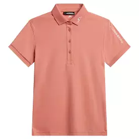 Womens Tour Tech TX Jersey Polo Burnt Coral Pink - SS24