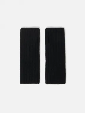 Wool Cashmere Mittens | Black