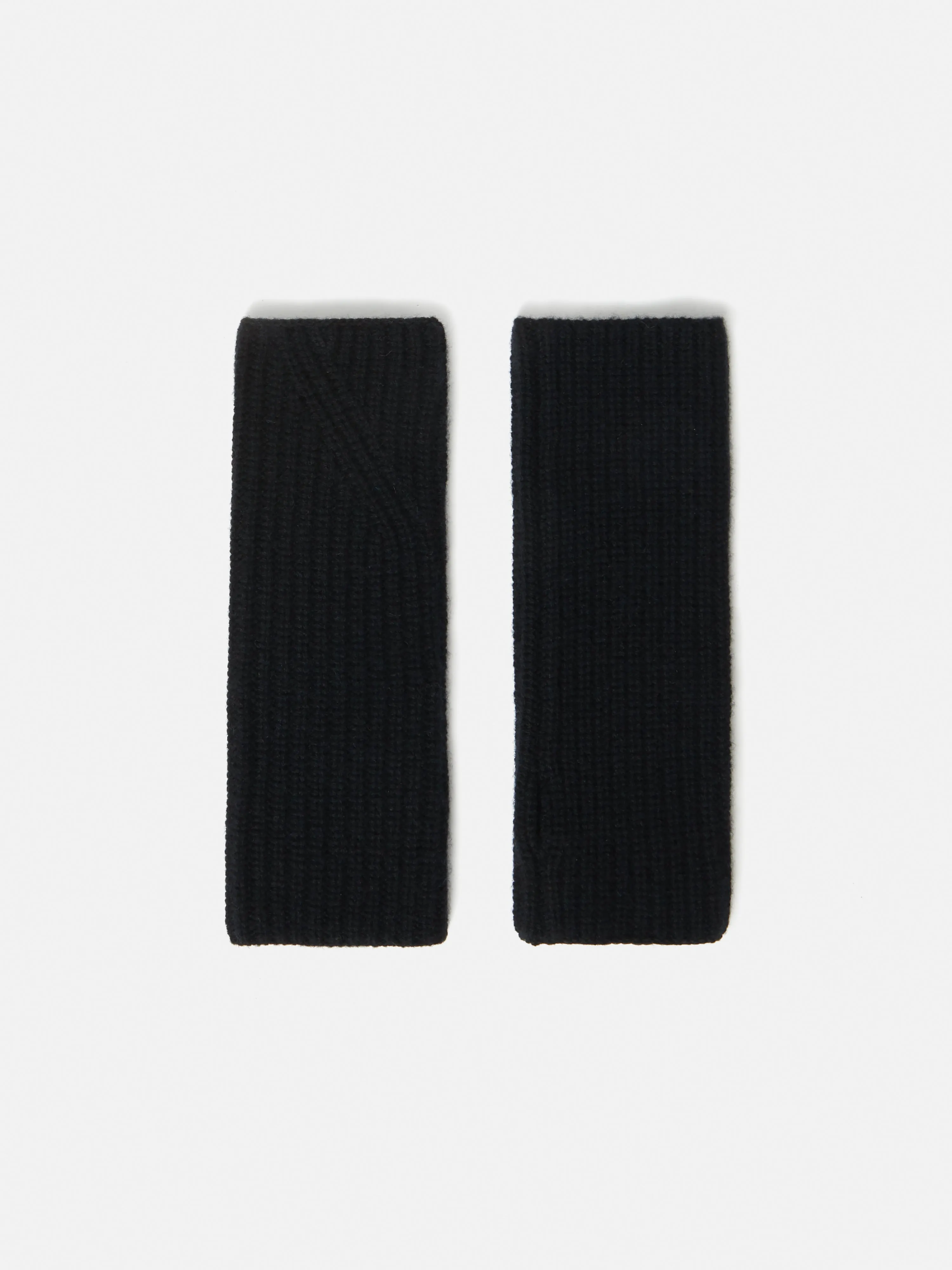 Wool Cashmere Mittens | Black