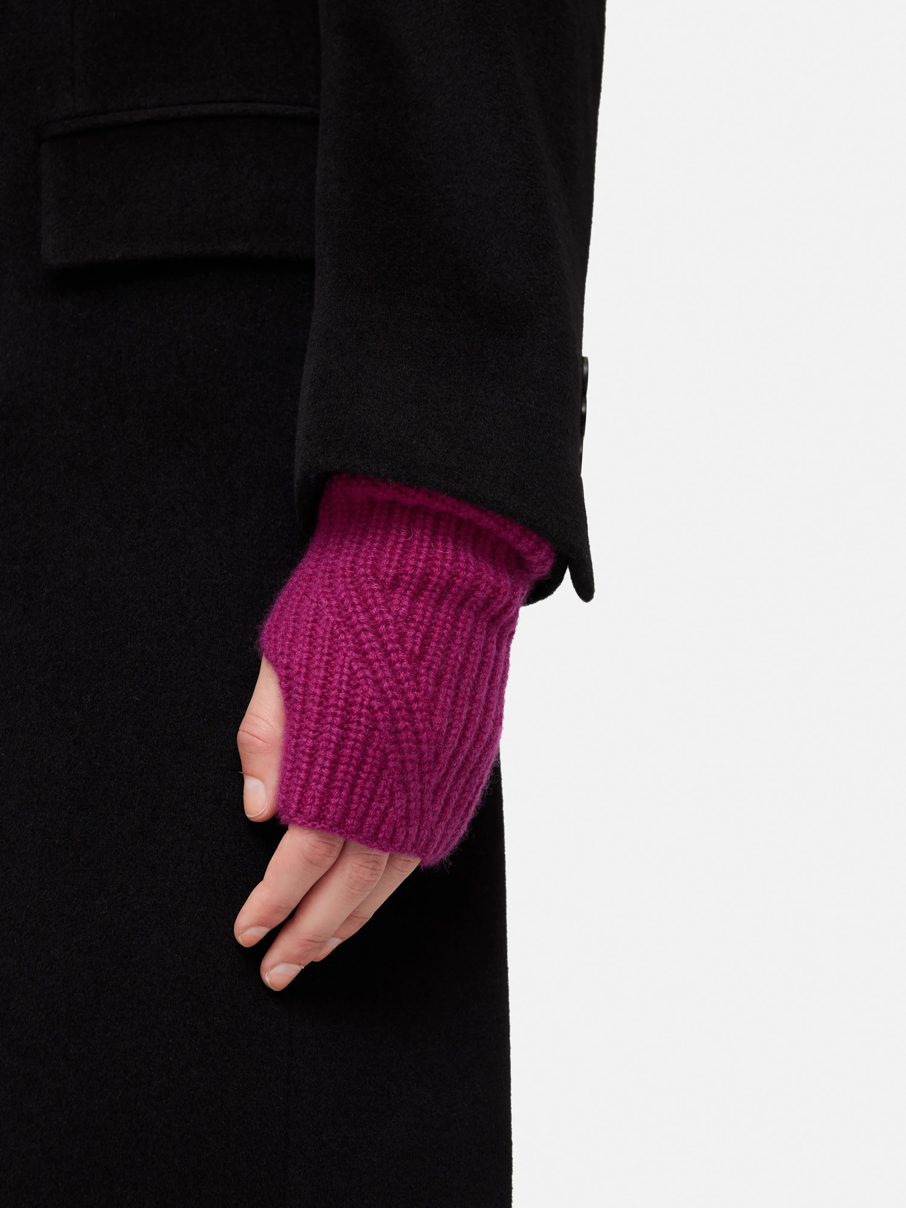 Wool Cashmere Mittens | Raspberry