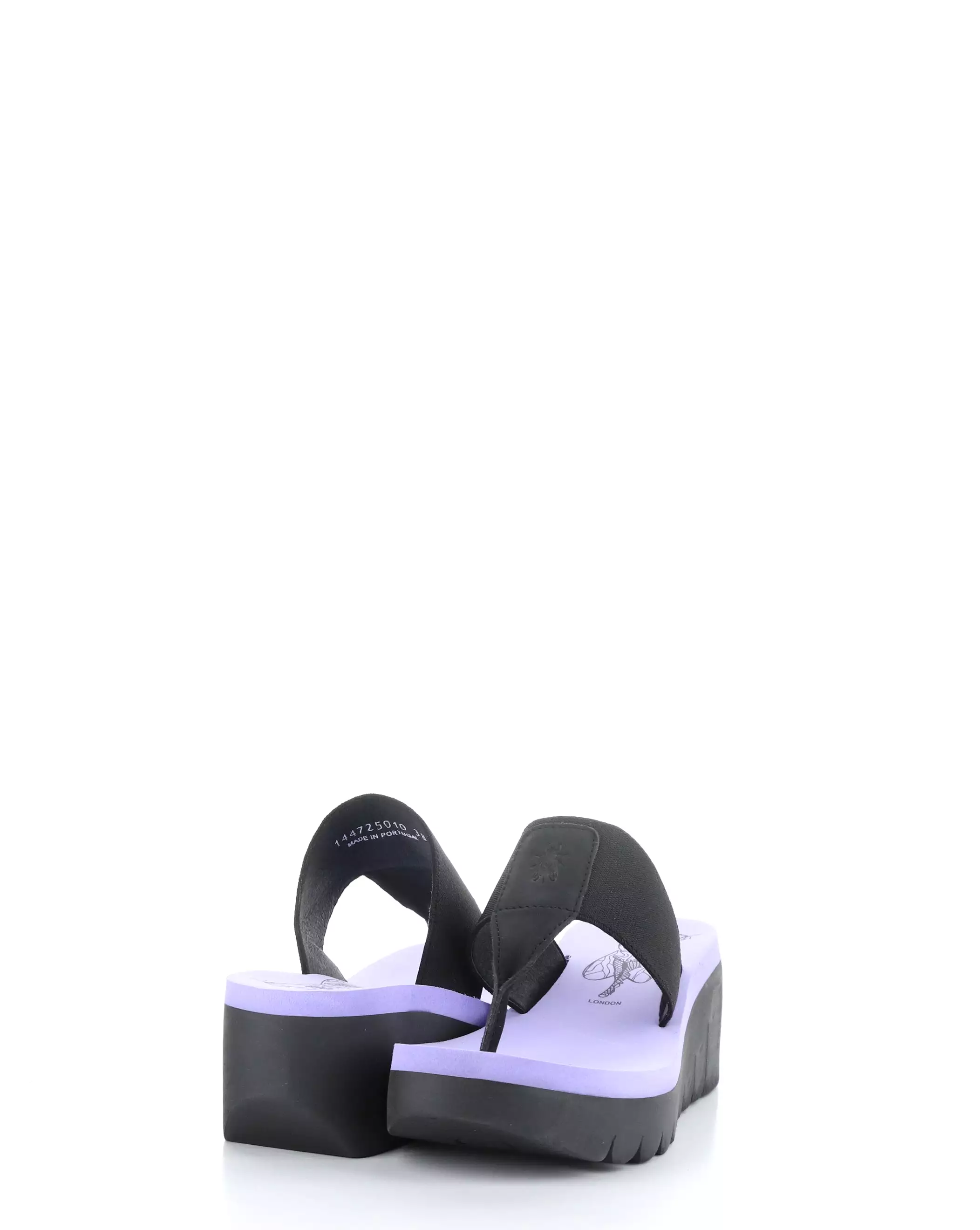 YOMU725FLY 010 BLACK/VIOLA Slip-on Sandals