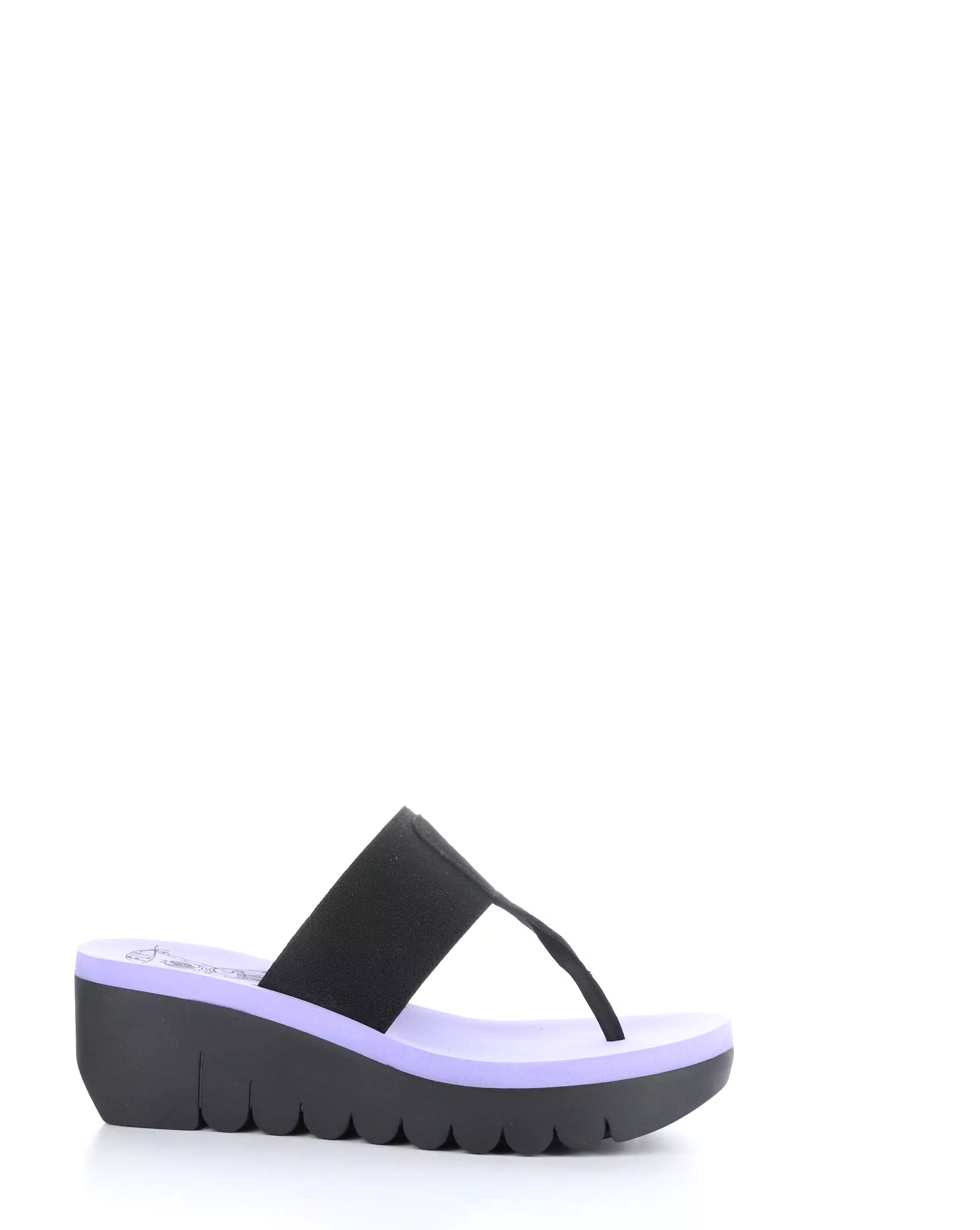 YOMU725FLY 010 BLACK/VIOLA Slip-on Sandals