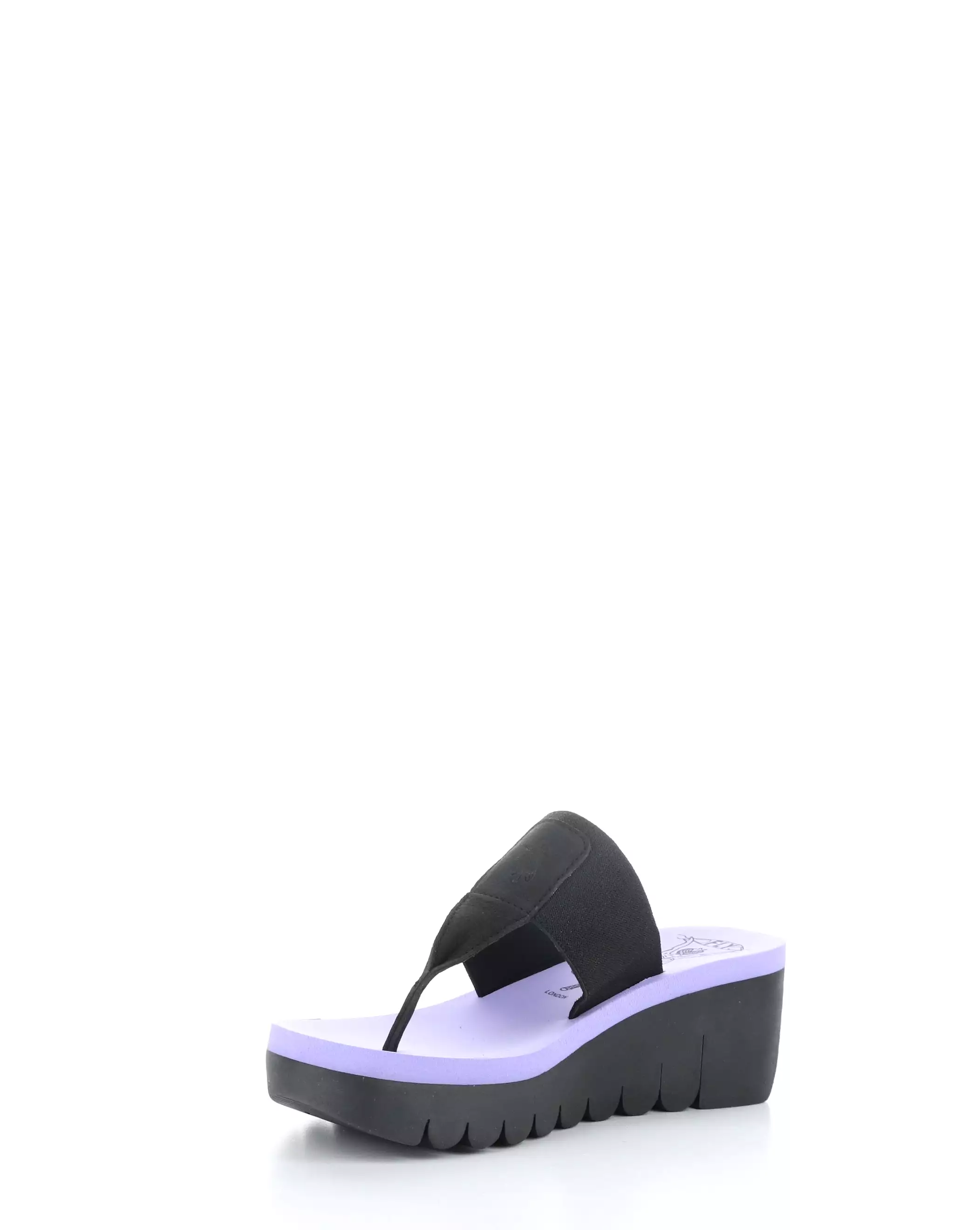 YOMU725FLY 010 BLACK/VIOLA Slip-on Sandals